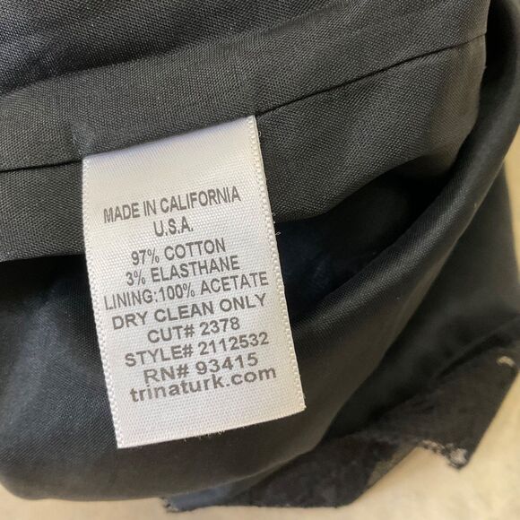 TRINA TURK WOMEN’S DRESS Size 2 Black SLEEVELESS WORK CAREER Lace lining - Picture 11 of 12